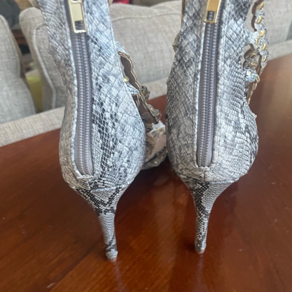 Snakeskin Gladiator Heels - Picture 6 of 7